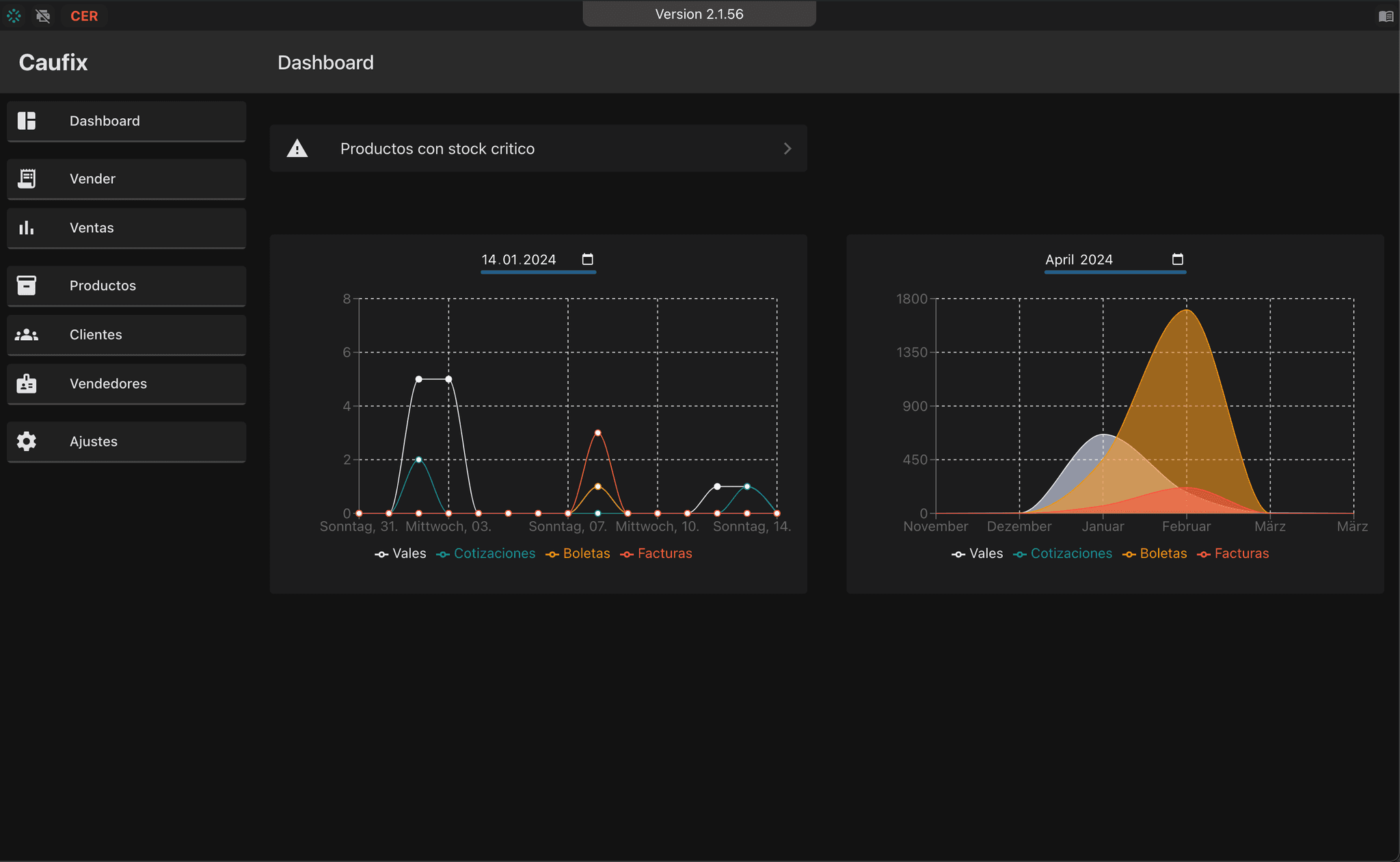 caufix dashboard